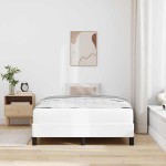 vidaXL Pat cu saltea Alb pur 120 x 200 cm Piele artificială vidaXL Pat cu saltea Alb pur 120 x 200 cm Piele artificială