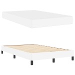 vidaXL Pat cu saltea Alb pur 120 x 200 cm Piele artificială vidaXL Pat cu saltea Alb pur 120 x 200 cm Piele artificială