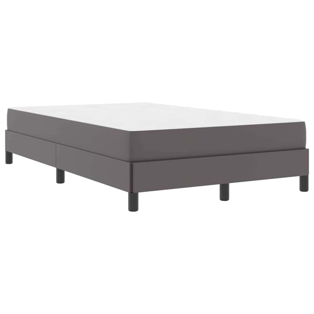 vidaXL Pat cu saltea Gri 120 x 200 cm Piele artificială