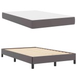 vidaXL Pat cu saltea Gri 120 x 200 cm Piele artificială