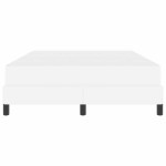 vidaXL Pat cu saltea Alb pur 140 x 190 cm Piele artificială vidaXL Pat cu saltea Alb pur 140 x 190 cm Piele artificială