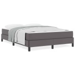 vidaXL Cadru de pat cu saltea Gri 140 x 190 cm țesătură