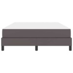 vidaXL Cadru de pat cu saltea Gri 140 x 190 cm țesătură