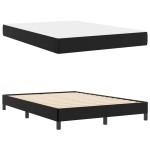 vidaXL Pat cu saltea Negru 140 x 200 cm Piele artificială