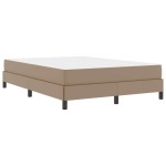 vidaXL Pat cu saltea Cappuccino 140 x 200 cm Piele artificială vidaXL Pat cu saltea Cappuccino 140 x 200 cm Piele artificială