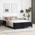 vidaXL Pat cu saltea Negru 160 x 200 cm Piele artificială vidaXL Pat cu saltea Negru 160 x 200 cm Piele artificială