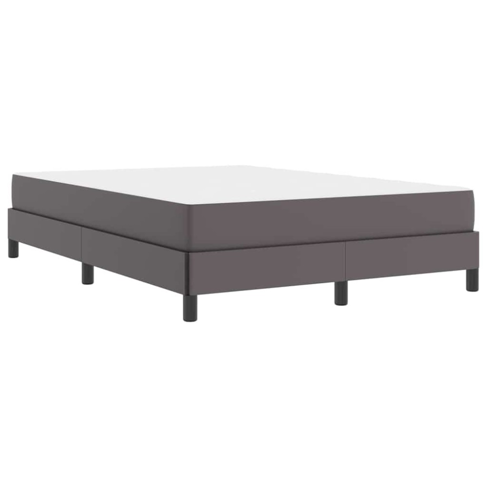 vidaXL Pat cu saltea Gri 160 x 200 cm Piele artificială