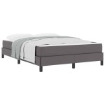 vidaXL Pat cu saltea Gri 160 x 200 cm Piele artificială