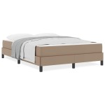 vidaXL Cadru de pat cu saltea Cappuccino 160 x 200 cm țesătură