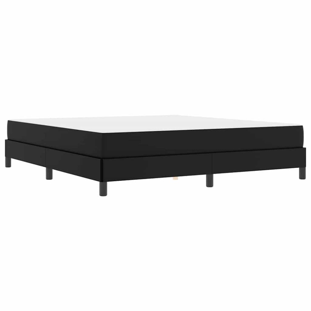 vidaXL Pat cu saltea Negru 180 x 200 cm Piele artificială