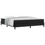 vidaXL Pat cu saltea Negru 180 x 200 cm Piele artificială
