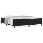 vidaXL Pat cu saltea Negru 180 x 200 cm Piele artificială