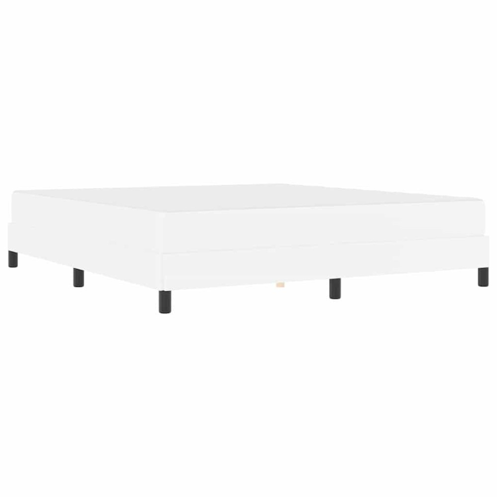 vidaXL Pat cu saltea Alb pur 180 x 200 cm Piele artificială
