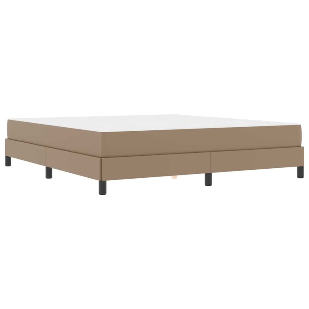 vidaXL Pat cu saltea Cappuccino 180 x 200 cm Piele artificială