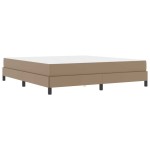 vidaXL Pat cu saltea Cappuccino 180 x 200 cm Piele artificială vidaXL Pat cu saltea Cappuccino 180 x 200 cm Piele artificială