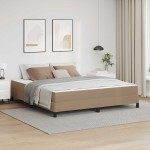 vidaXL Pat cu saltea Cappuccino 180 x 200 cm Piele artificială vidaXL Pat cu saltea Cappuccino 180 x 200 cm Piele artificială