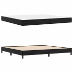 vidaXL Pat cu saltea Negru 200 x 200 cm Piele artificială