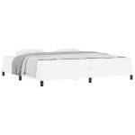 vidaXL Pat cu saltea Alb pur 200 x 200 cm Piele artificială