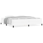 vidaXL Pat cu saltea Alb pur 200 x 200 cm Piele artificială