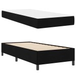 vidaXL Pat cu arcuri Negru și negru 80 x 200 cm vidaXL Pat cu arcuri Negru și negru 80 x 200 cm