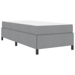 vidaXL Pat cu arcuri Gri deschis și Negru 90 x 190 cm vidaXL Pat cu arcuri Gri deschis și Negru 90 x 190 cm