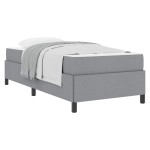 vidaXL Pat cu arcuri Gri deschis și Negru 90 x 190 cm vidaXL Pat cu arcuri Gri deschis și Negru 90 x 190 cm