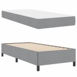 vidaXL Pat cu arcuri Gri deschis și Negru 90 x 190 cm vidaXL Pat cu arcuri Gri deschis și Negru 90 x 190 cm