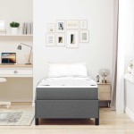 vidaXL Pat cu arcuri Gri închis și Negru 90 x 190 cm vidaXL Pat cu arcuri Gri închis și Negru 90 x 190 cm