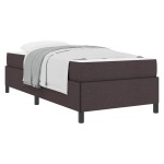 vidaXL Pat cu arcuri Maro și negru 90 x 190 cm vidaXL Pat cu arcuri Maro și negru 90 x 190 cm