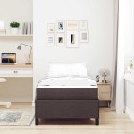 vidaXL Pat cu arcuri Maro și negru 90 x 190 cm vidaXL Pat cu arcuri Maro și negru 90 x 190 cm