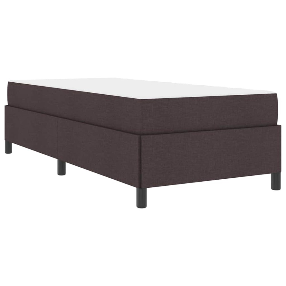 vidaXL Pat cu arcuri Maro 90 x 200 cm Țesătură, Lemn Ingineresc