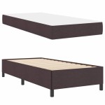 vidaXL Pat cu arcuri Maro 90 x 200 cm Țesătură, Lemn Ingineresc vidaXL Pat cu arcuri Maro 90 x 200 cm Țesătură, Lemn Ingineresc