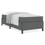 vidaXL Pat cu arcuri Gri închis și Negru 100 x 200 cm vidaXL Pat cu arcuri Gri închis și Negru 100 x 200 cm