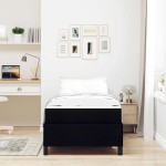 vidaXL Pat cu arcuri Negru și negru 100 x 200 cm vidaXL Pat cu arcuri Negru și negru 100 x 200 cm