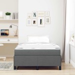 vidaXL Pat cu arcuri Gri închis și Negru 120 x 190 cm vidaXL Pat cu arcuri Gri închis și Negru 120 x 190 cm