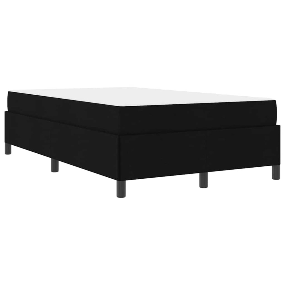 vidaXL Pat cu arcuri Negru și negru 120 x 190 cm