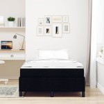 vidaXL Pat cu arcuri Negru și negru 120 x 190 cm vidaXL Pat cu arcuri Negru și negru 120 x 190 cm