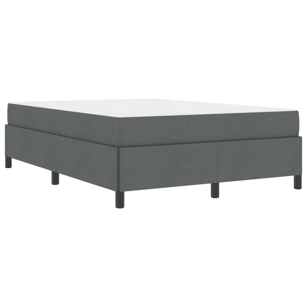 vidaXL Pat cu arcuri Gri închis și Negru 140 x 200 cm