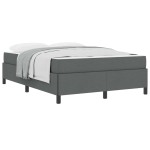 vidaXL Pat cu arcuri Gri închis și Negru 140 x 200 cm vidaXL Pat cu arcuri Gri închis și Negru 140 x 200 cm