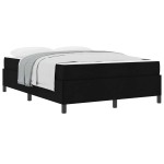 vidaXL Pat cu arcuri Negru și negru 140 x 200 cm vidaXL Pat cu arcuri Negru și negru 140 x 200 cm