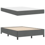 vidaXL Pat cu arcuri Gri închis și Negru 160 x 200 cm vidaXL Pat cu arcuri Gri închis și Negru 160 x 200 cm