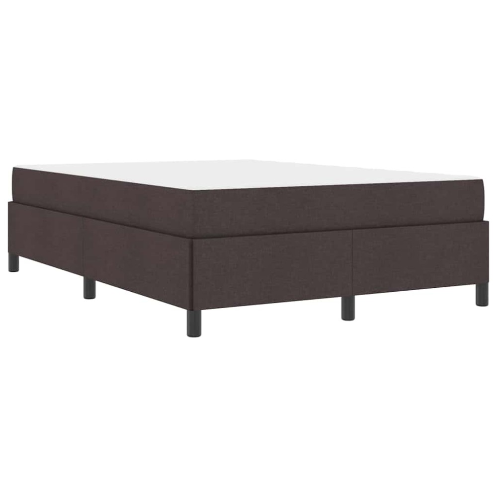 vidaXL Pat cu arcuri Maro 160 x 200 cm Țesătură și Lemn prelucrat
