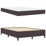 vidaXL Pat cu arcuri Maro 160 x 200 cm Țesătură și Lemn prelucrat vidaXL Pat cu arcuri Maro 160 x 200 cm Țesătură și Lemn prelucrat
