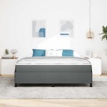 vidaXL Pat cu arcuri Gri închis și Negru 180 x 200 cm vidaXL Pat cu arcuri Gri închis și Negru 180 x 200 cm