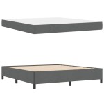 vidaXL Pat cu arcuri Gri închis și Negru 180 x 200 cm vidaXL Pat cu arcuri Gri închis și Negru 180 x 200 cm