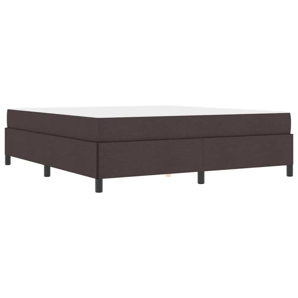 vidaXL Pat cu arcuri Maro 180 x 200 cm Țesătură și Lemn prelucrat