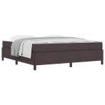 vidaXL Pat cu arcuri Maro 180 x 200 cm Țesătură și Lemn prelucrat vidaXL Pat cu arcuri Maro 180 x 200 cm Țesătură și Lemn prelucrat