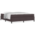 vidaXL Pat cu arcuri Maro 180 x 200 cm Țesătură și Lemn prelucrat vidaXL Pat cu arcuri Maro 180 x 200 cm Țesătură și Lemn prelucrat