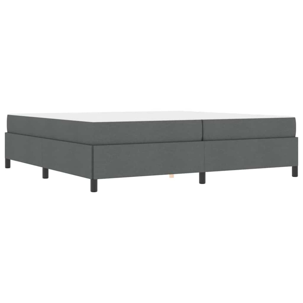 vidaXL Pat cu arcuri Gri închis și Negru 200 x 200 cm