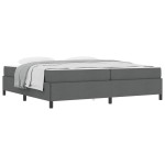 vidaXL Pat cu arcuri Gri închis și Negru 200 x 200 cm vidaXL Pat cu arcuri Gri închis și Negru 200 x 200 cm